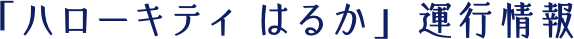 「ハローキティ はるか」運行情報
